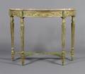 A Louis XVI Style Painted and Partial Gilt Console Table