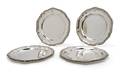 A Set of Four English Silver Plates London