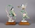 A Pair of Royal Worcester Dorothy Doughty Birds Lesser Whitethroat