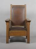 An American Arts  Crafts Oak Morris Chair