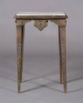 An American Art Deco Iron and Marble Occasional Table Howell Co Geneva Illinois
