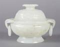 A Near White Jade Lidded Koro