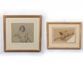 TWO ANTIQUE DRAWINGS ON PAPER