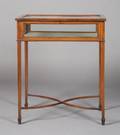 An English Banded Vitrine Table