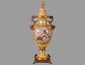 OUTSTANDING VIENNA PORCELAIN URN AND COVER