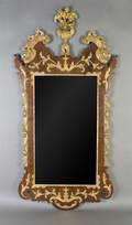A George III Mahogany Parcel Gilt Mirror