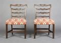 A Pair of Mahogany Ladder Back Side Chairs