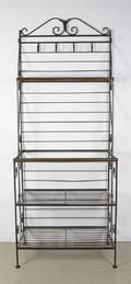 A Brass and Steel Bakers Rack