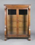 An American Empire Veneered Vitrine Cabinet