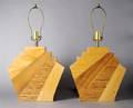 A Pair of Wood Lamps