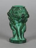 A Green Molded Glass Vase