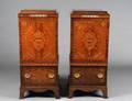 PAIR OF ADAMS STYLE INLAID SATINWOOD SIDE CABINETS