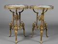 VERY FINE PAIR OF GILT BRONZE AND SEVRES PORCELAIN SI