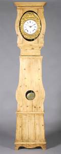 A French Provincial Pine Tall Case Clock