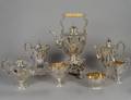 SUPERB SEVEN PIECE VICTORIAN STERLING SILVER ASSEMBLED
