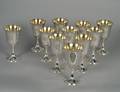 ASSEMBLED GROUP OF ELEVEN STERLING SILVER GOBLETS