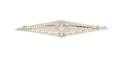 A 14 Karat Platinum Top and Diamond Filigree Bar Pin