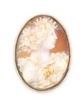 A Yellow Gold and Shell Cameo Brooch