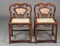 PAIR OF MING STYLE TEAKWOOD SIDE CHAIRS