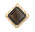 A Yellow Gold and Smoky Quartz Brooch
