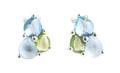A Pair of 18 Karat White Gold Aquamarine and Peridot Earrings Sophia