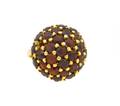 An 18 Karat Yellow Gold and Garnet Ring