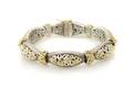 A Sterling Silver and 18 Karat Yellow Gold Bracelet Konstantino