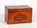 REGENCY INLAID SATINWOOD TEA CADDY