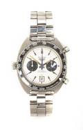 A Stainless Steel Automatic Chronograph Wristwatch Heuer Autavia