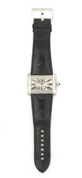 A Stainless Steel Wristwatch Cartier Divan