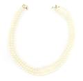 A Triple Strand of Yellow Cultured Pearls
