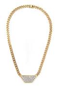 A 14 Karat and 18 Karat Yellow and White Gold and Diamond Necklace