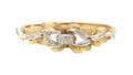 A 14 Karat Yellow Gold and Diamond Hinged Bangle Bracelet
