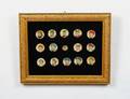 FIFTEEN MINIATURE PAINTINGS ON BONE OF BEARDED PERSIAN