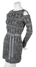 A Rudi Gernreich Black and Silver Lurex Knit Dress