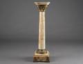 GILT BRONZE MOUNTED ONYX PEDESTAL