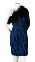 A Patrick Kelly Feather Trimmed Dress