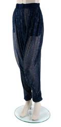 A Pair of Gianni Versace Navy Harem Pants