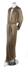 A John Anthony Tan Grecian Gown