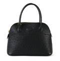 An Hermes Black Ostrich Bolide Bag