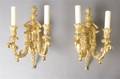 A Pair of Gilt Metal Sconces