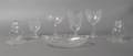 A Group of Etched Glass Stemware