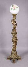 A Figural Plaster Floor Lamp