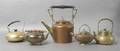 A Collection of Brass and Copper Teapots and Kettles