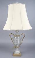 A Crystal and Ormolu Lamp