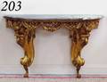 CARVED AND GILTWOOD CONSOLE TABLE