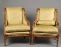 PAIR OF FRUITWOOD ARM CHAIRS