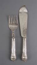 Two Silver Cake Servers
