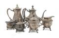 A Group of Two Silverplate Teapots
