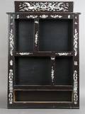A Chinese Hardwood and MotherofPearl Inlaid Vitrine